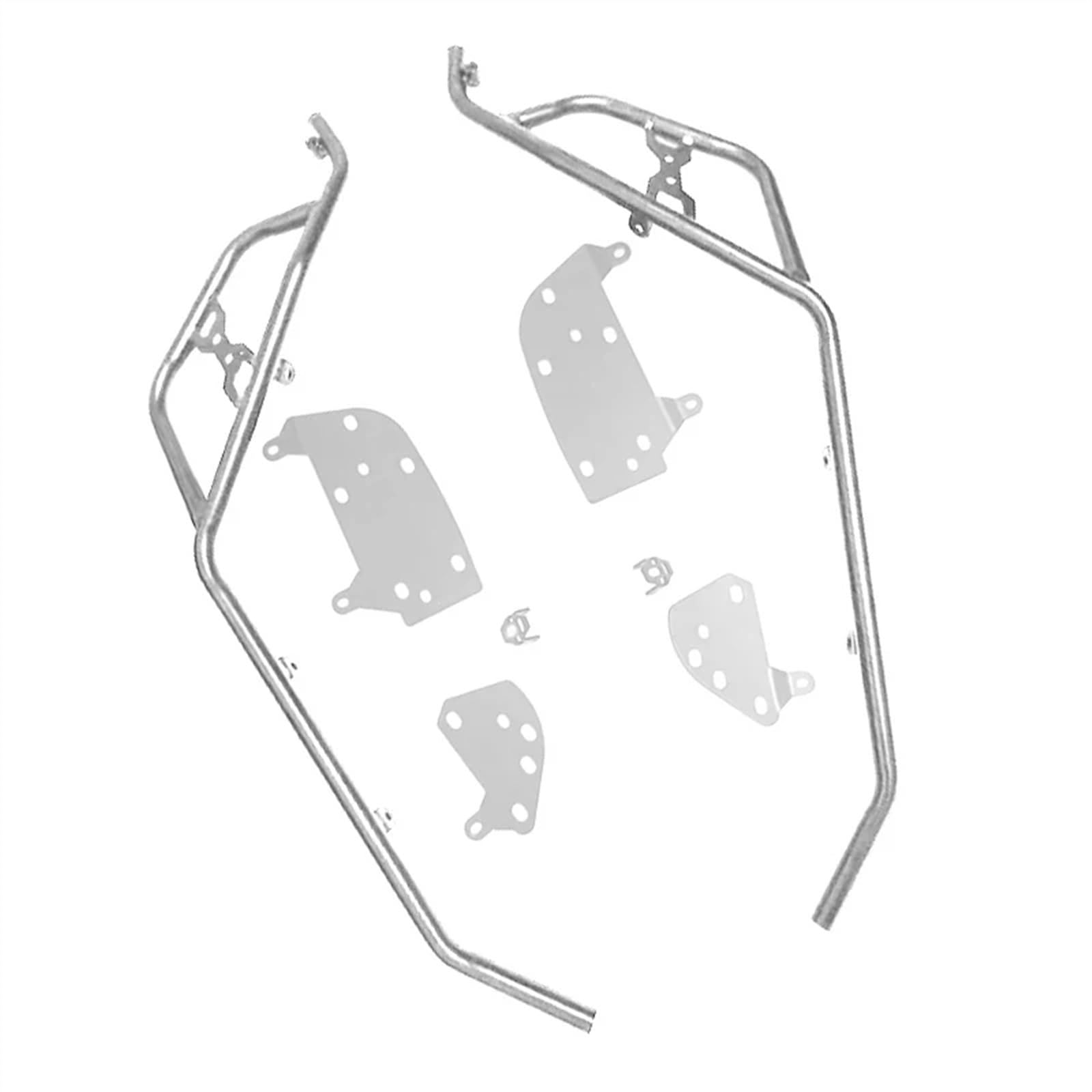 AXTAZS Motorschutz Crash Bar Kompatibel Mit PCX160 2021 2022 2023 Motorschutzbügel Highway Crash Bars Rahmenschutz Stoßfänger Gastankschutz Motorradzubehör(Silver) von AXTAZS