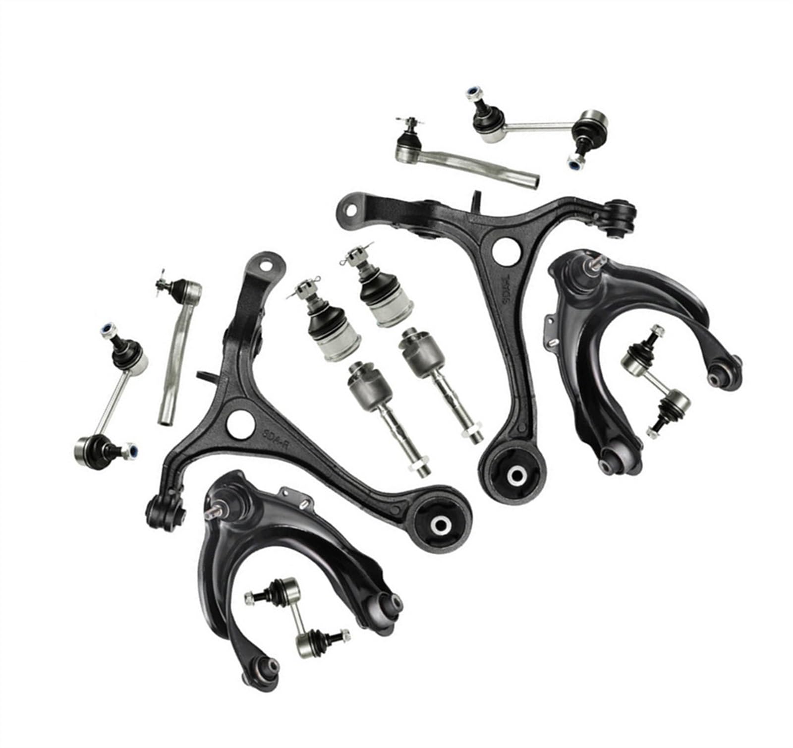 AXTAZS Querlenkersatz Kompatibel Mit Acura Für TSX 2004 2005 2006 2007 2008 Autozubehör Vorderradaufhängung Oberer Unterer Querlenker Stabilisator Spurstangenmanschetten-Kits von AXTAZS