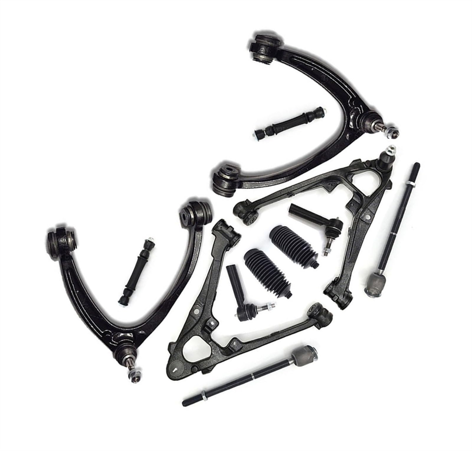 AXTAZS Querlenkersatz Kompatibel Mit Chevrolet Für Avalanche Für Tahoe 2007–2013 15096198 Vorderer Oberer Unterer Querlenker Spurstangenmanschetten Stabilisatorverbindungssatz 15096197 von AXTAZS