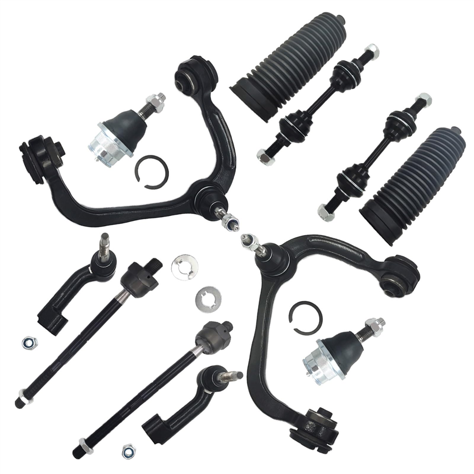 AXTAZS Querlenkersatz Kompatibel Mit Ford Für Expedition 2007–2010 2011 2012 2013 2014 2015, Vorderer Oberer Querlenker, Stabilisator-Verbindungssatz, Querlenker von AXTAZS