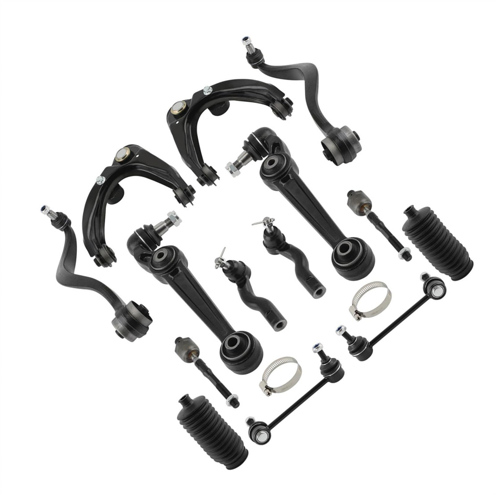 AXTAZS Querlenkersatz Kompatibel Mit Ford Für Fusion Sport Sedan 2010 Für Fusion 2007 2008 2009 14-teiliger Auto-Querlenker Vorne Oben Unten Querlenker Stabilisator von AXTAZS