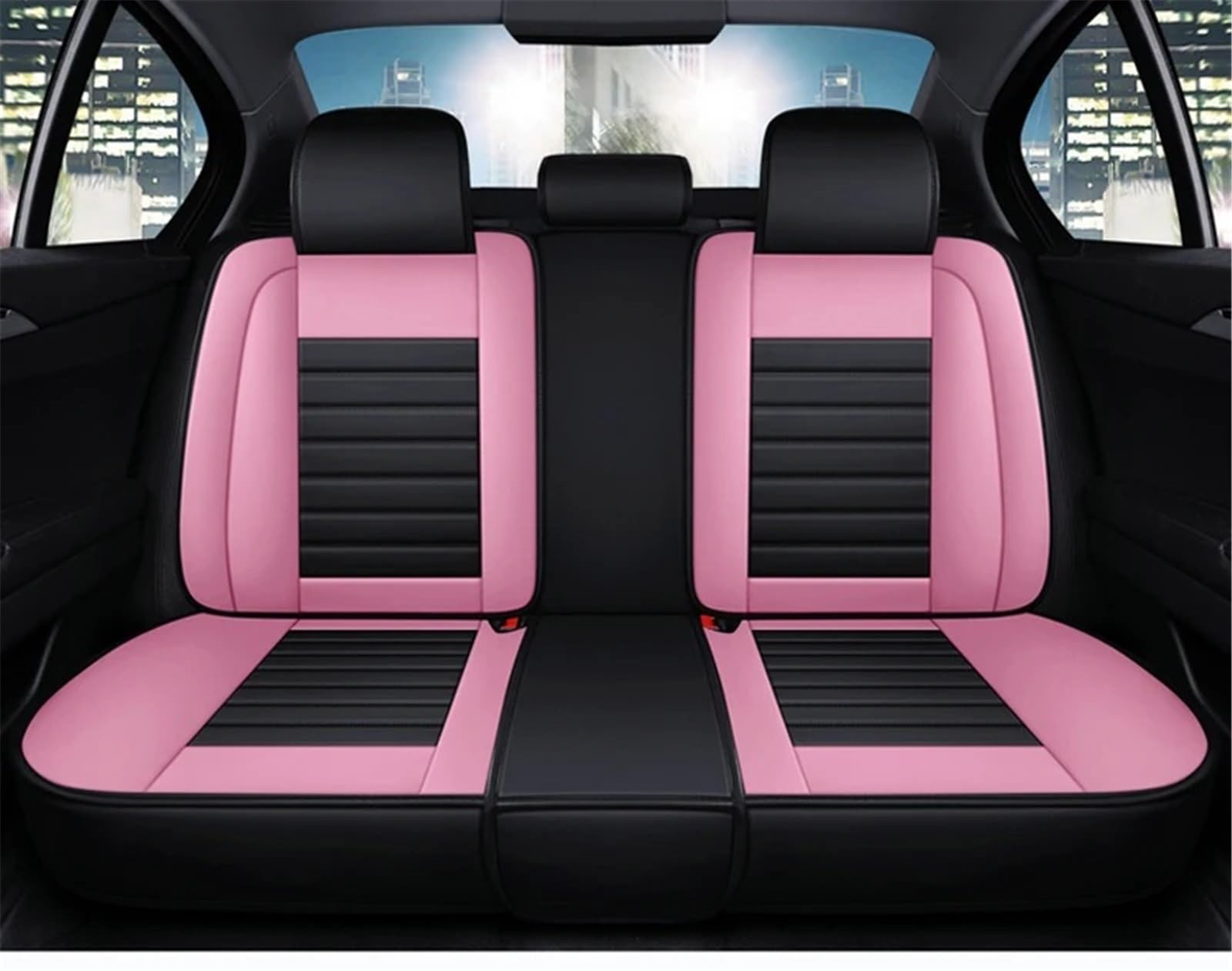 Auto Sitzbezügesets Kompatibel Mit Acura Alle Modelle. Autositzbezug, Auto-Innenraum-Schutzpolster Für Autositze(Pink,Rear) von AXTAZS