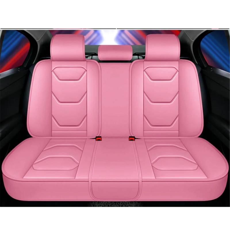 Auto Sitzbezügesets Kompatibel Mit Nissan Für Altima Für Juke Für Qashqai, Autositzkissen, Kissen, Sitzbezug, Automobil-Innenraum, Autositz-Schutzpolster(Pink,Rear) von AXTAZS