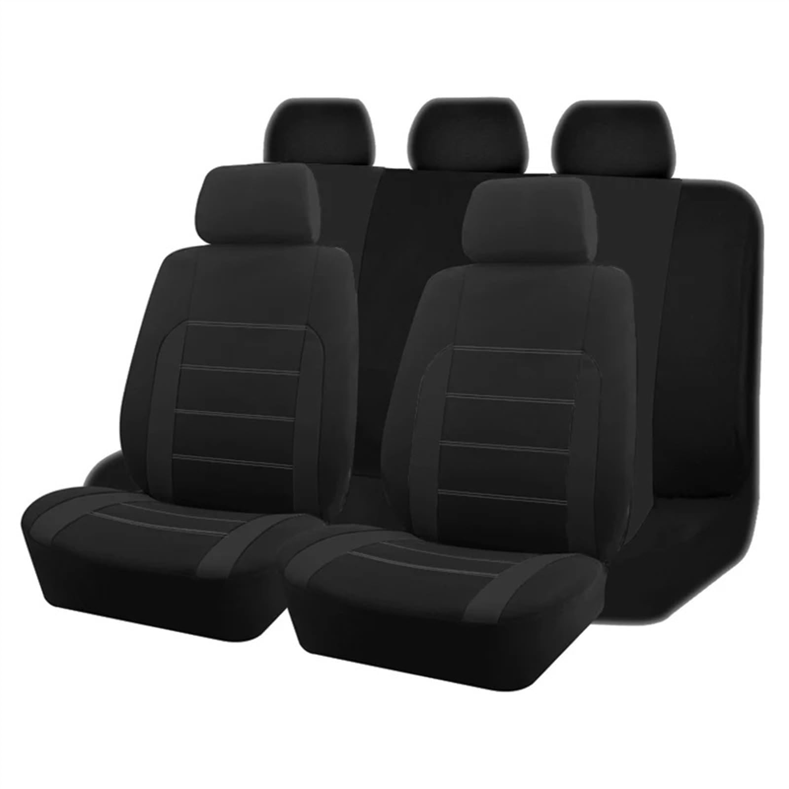 Auto Sitzbezügesets Universelle Autositzbezüge, Passend Für Die Meisten Autos, SUV, LKW, Van, Autozubehör, Innensitzbezüge, Auto-Vorder-/Rücksitzbezug(Black,Full Set) von AXTAZS