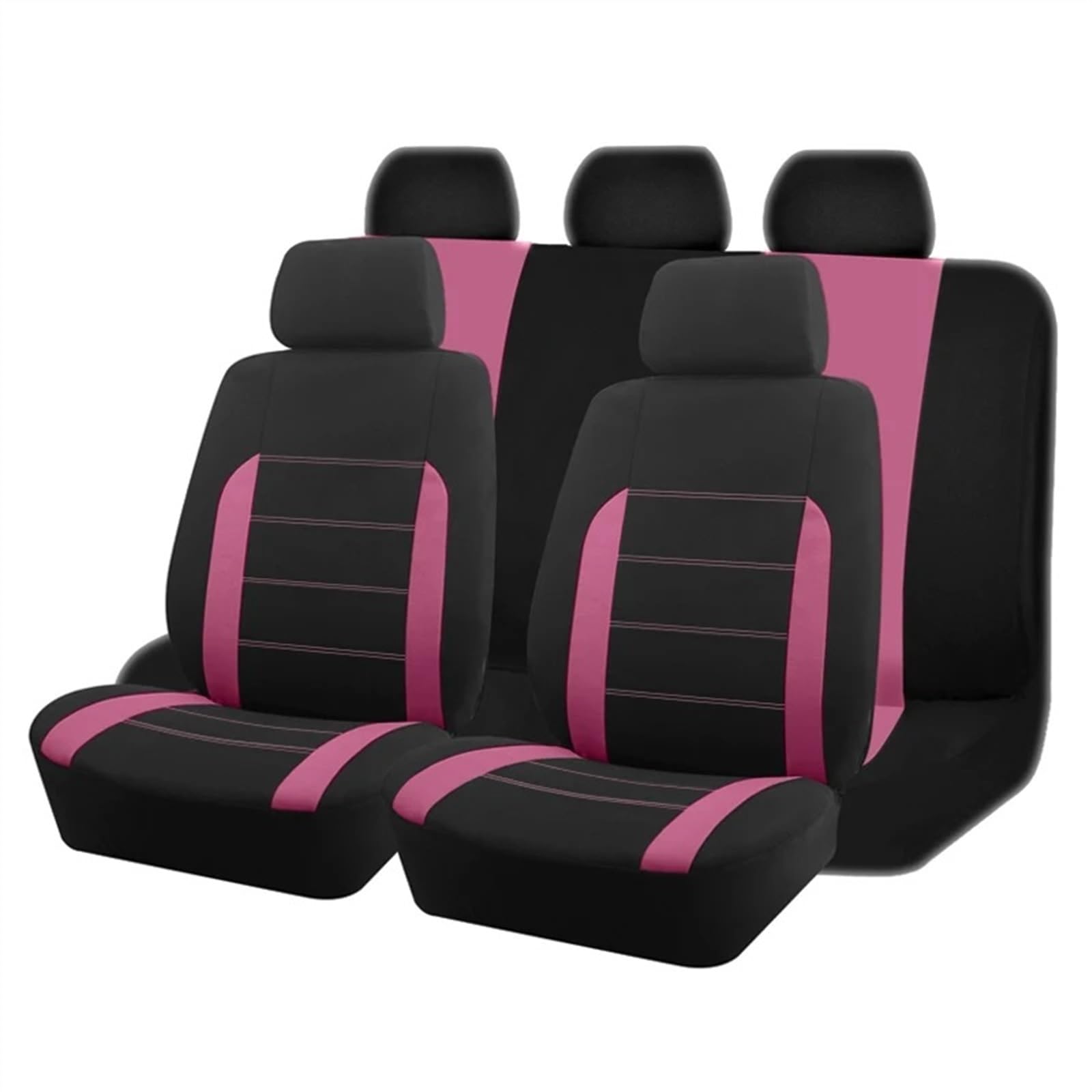 Auto Sitzbezügesets Universelle Autositzbezüge, Passend Für Die Meisten Autos, SUV, LKW, Van, Autozubehör, Innensitzbezüge, Auto-Vorder-/Rücksitzbezug(Pink,Full Set) von AXTAZS