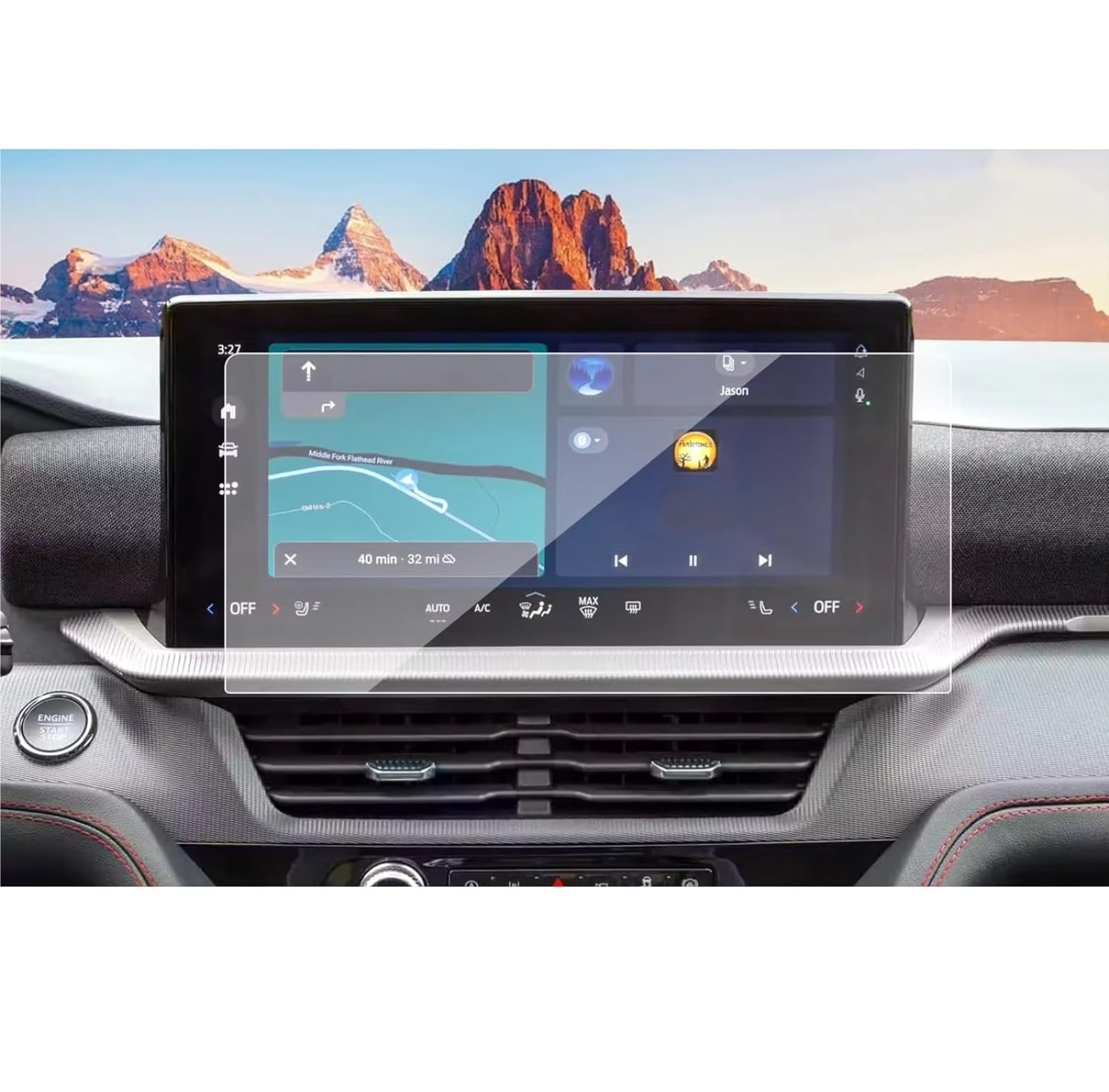 Kompatibel Mit Ford Für Explorer 2024 Auto 13,2 Zoll Infotainment LCD Auto GPS Navigation Gehärtetes Glas Displayschutzfolie Displayschutzfolien GPS von AXTAZS