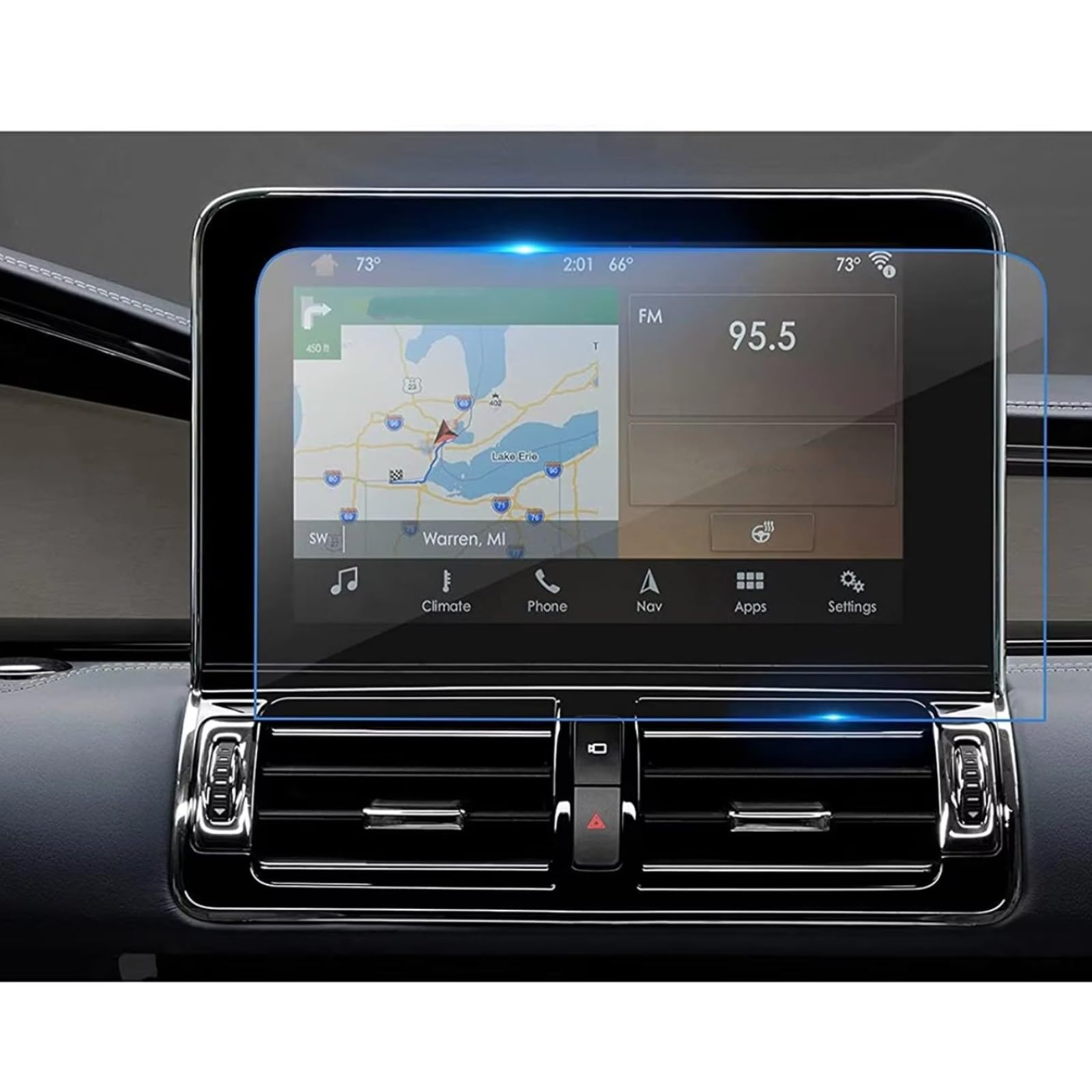 Kompatibel Mit Lincoln Für Navigator Für Sync 3 2018 2019 2020 2021 10 Zoll Auto GPS Navigation Zubehör Gehärtetes Glas Displayschutzfolie Displayschutzfolien GPS von AXTAZS