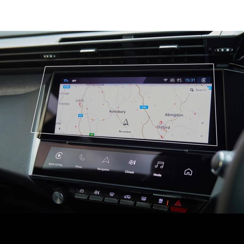 Kompatibel Mit Peugeot Für 408 GT Für Hybrid 2023 Auto 10 Zoll GPS Navigation Infotainment Center Bildschirm Gehärtetes Glas Displayschutzfolie Displayschutzfolien GPS von AXTAZS