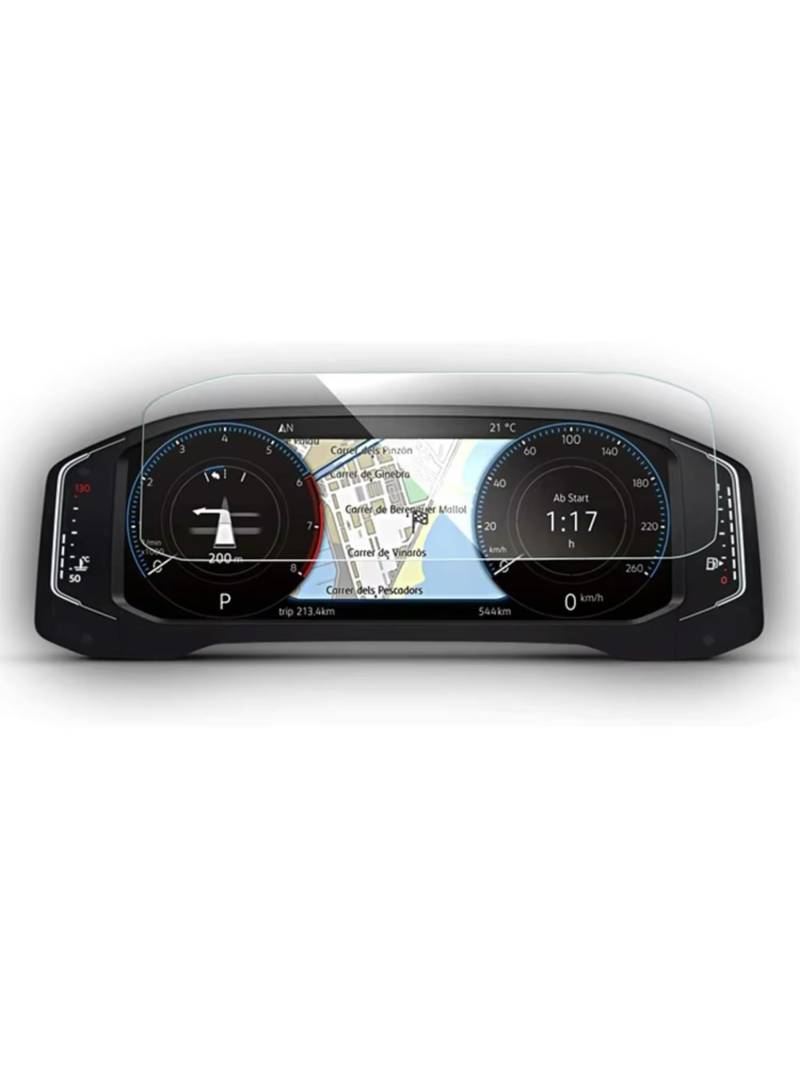 Kompatibel Mit VW Für Bore 2021 2022 2023 Auto 9,2 Zoll Infotainment GPS Navigation Und Instrument Displayschutzfolie Aus Gehärtetem Glas Displayschutzfolien GPS(Instrument) von AXTAZS