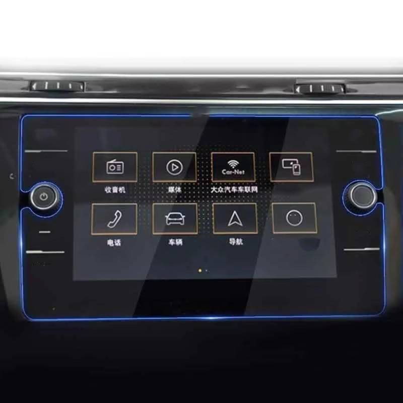 Kompatibel Mit VW Für T-ROC 2018 2019 2020 2021 Auto 8 Zoll Auto GPS Navigation Gehärtetes Glas Bildschirm Schutzfolie Auto Innenzubehör Displayschutzfolien GPS von AXTAZS