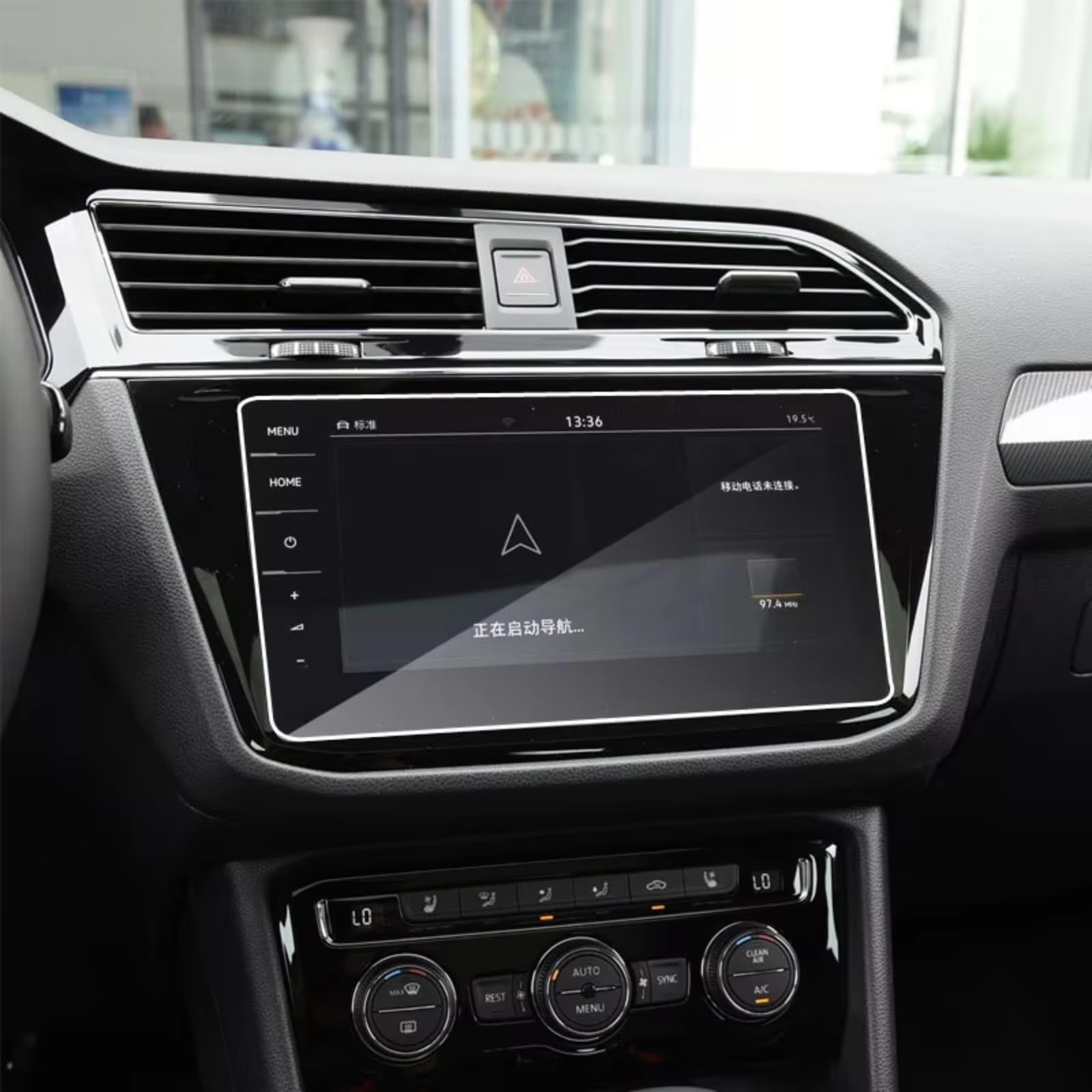 Kompatibel Mit VW Für Tiguan R 2021 Auto 9,2 Zoll Autonavigation, Stoßfester, Kratzfester Displayschutz Aus Gehärtetem Glas Displayschutzfolien GPS von AXTAZS