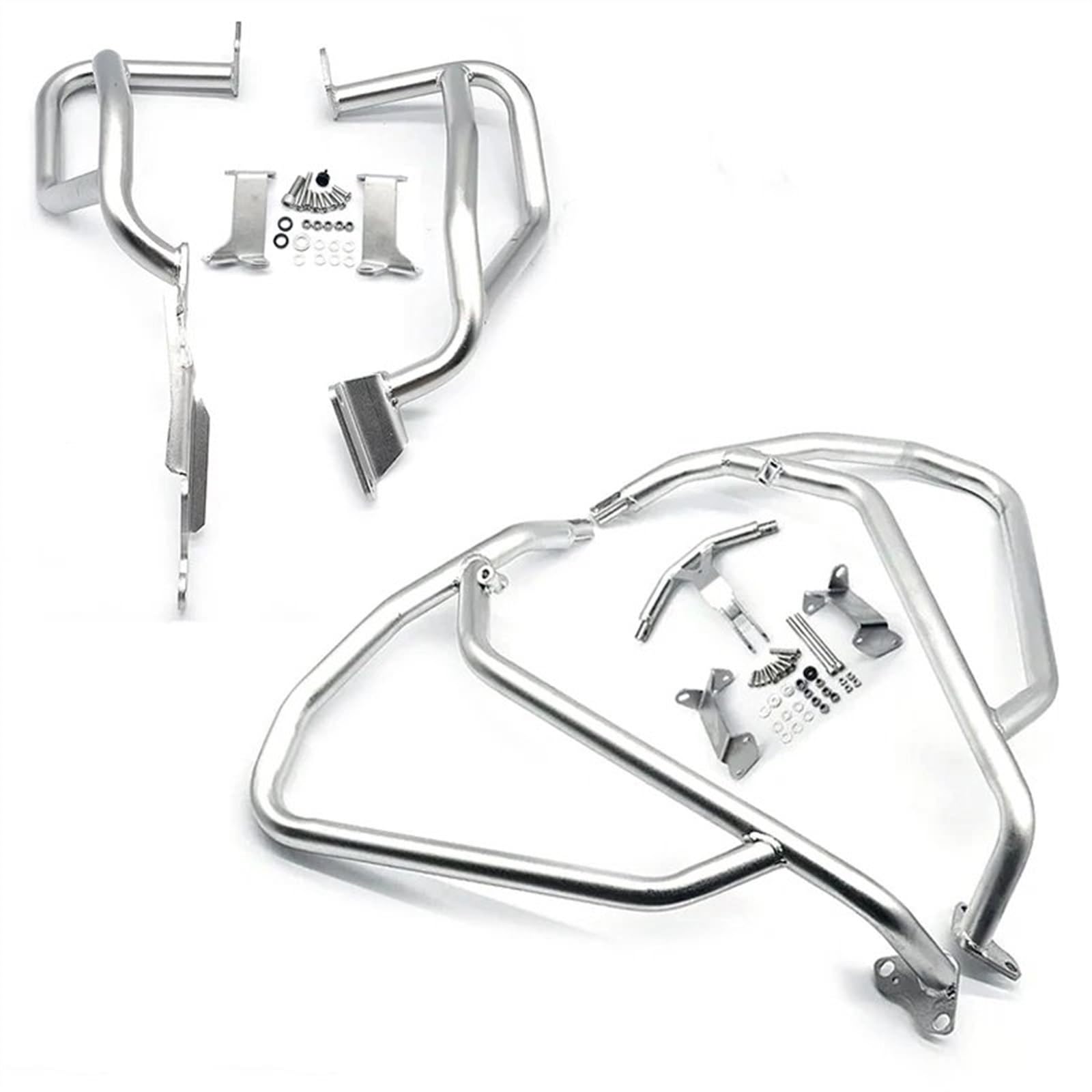 Motorschutz Crash Bar Kompatibel Mit Africa Für Twin Für Adventure Sports Für CRF1100L 2020 2021 2022 2023 Motorrad-Sturzbügel, Motor-Stoßstangenschutz, Rahmenschutz(Silver,1 Set) von AXTAZS