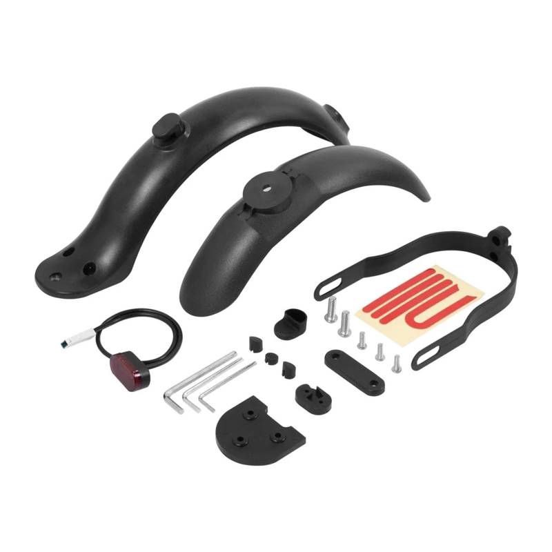 AXTGBHL 10 zoll Vorne Hinten Reifen Spacer Kit Elektrische Roller Zubehör Fit for Xiaomi M365 1S Pro Heighten Pads Rücklicht gaske(Black) von AXTGBHL