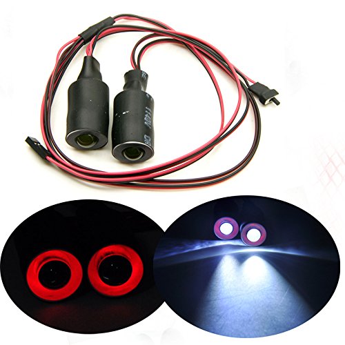 17mm 2 LEDs Angel Eyes Light Licht Scheinwerfer/Rücklicht für 1:10 RC Crawler Car (Rot + Weiß) von AXspeed