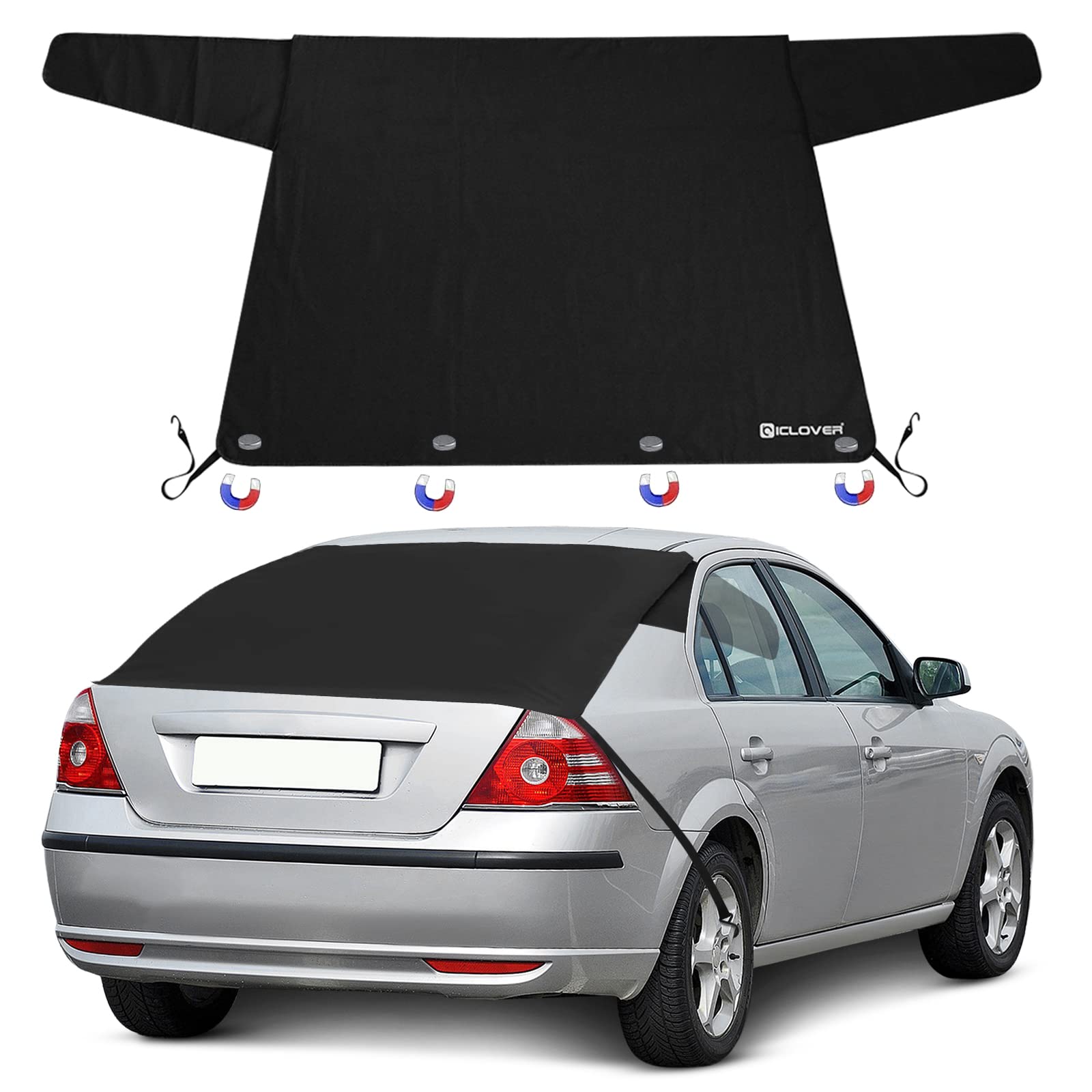 AYAMAYA Heckscheibenabdeckung Auto Heckscheibe Scheibenabdeckung Winter mit Magnet, Auto Eisschutz Frostschutz Abdeckung Anti Schneedecke Scheibenschutz Winterabdeckung 140x80cm von AYAMAYA