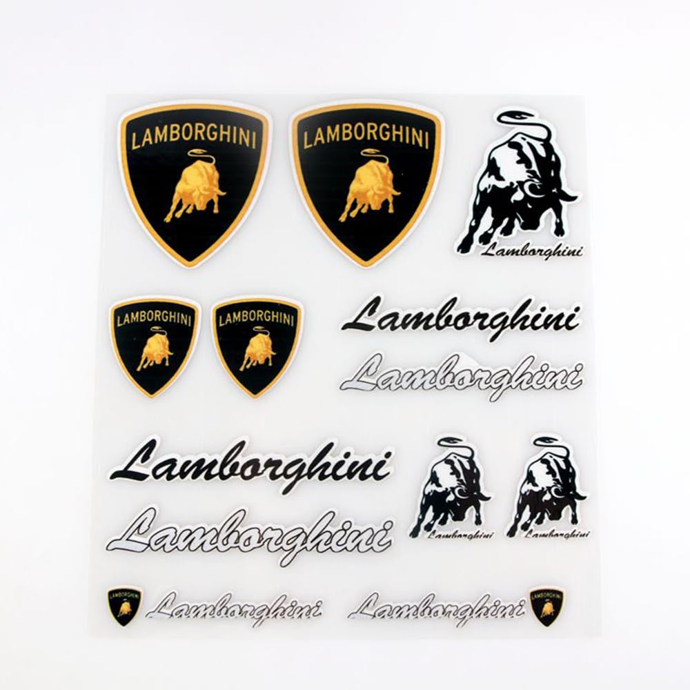 Auto Metall Emblem Aufkleber, für Lamborghini Huracan Aventador Urus Gallardo Auto Abzeichen, Aufkleber, Außendekoration, Zubehör,A von AYBEN