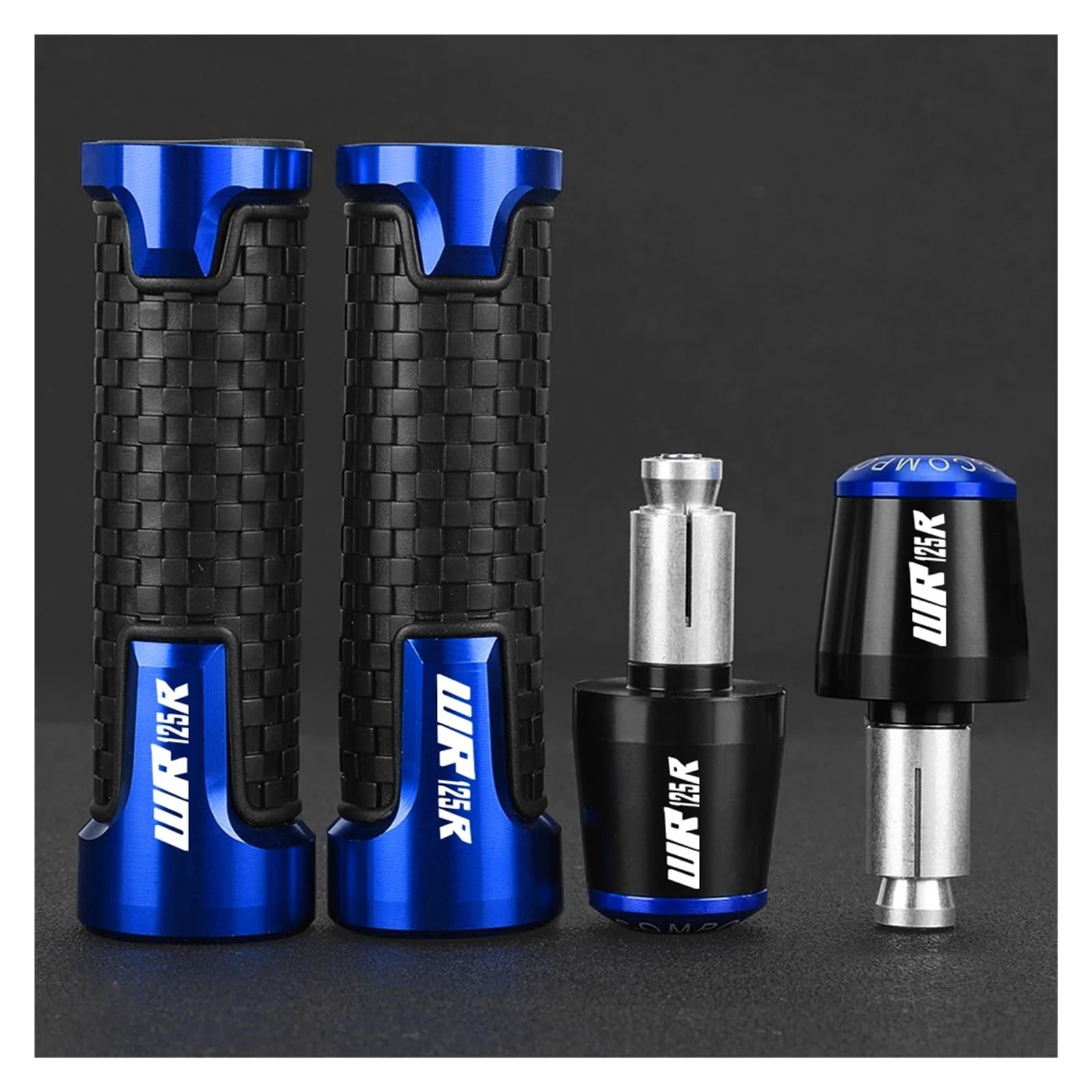 Bike Lenker Griffe FÜR WR125R WR 125R WR-125R WR125 R 2012 2013 2014 2015 2016 2017 Motorrad-CNC-Lenkergriffe Lenkerkappen-Endstopfen(A Black Blue Set) von AYCATICUNT