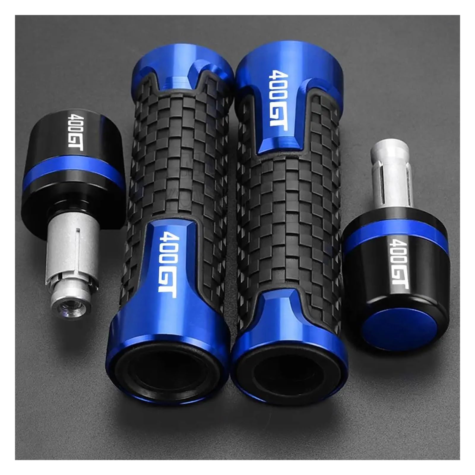 Bike Lenker Griffe Für CFMOTO CF Moto 400GT 650GT 400 650 GT 2018-2022 2023 2024 Motorrad-Lenkergriff-Enden Gewichte Anti-Vibrations-Schalldämpfer-Stecker(A Blue Blue Set) von AYCATICUNT