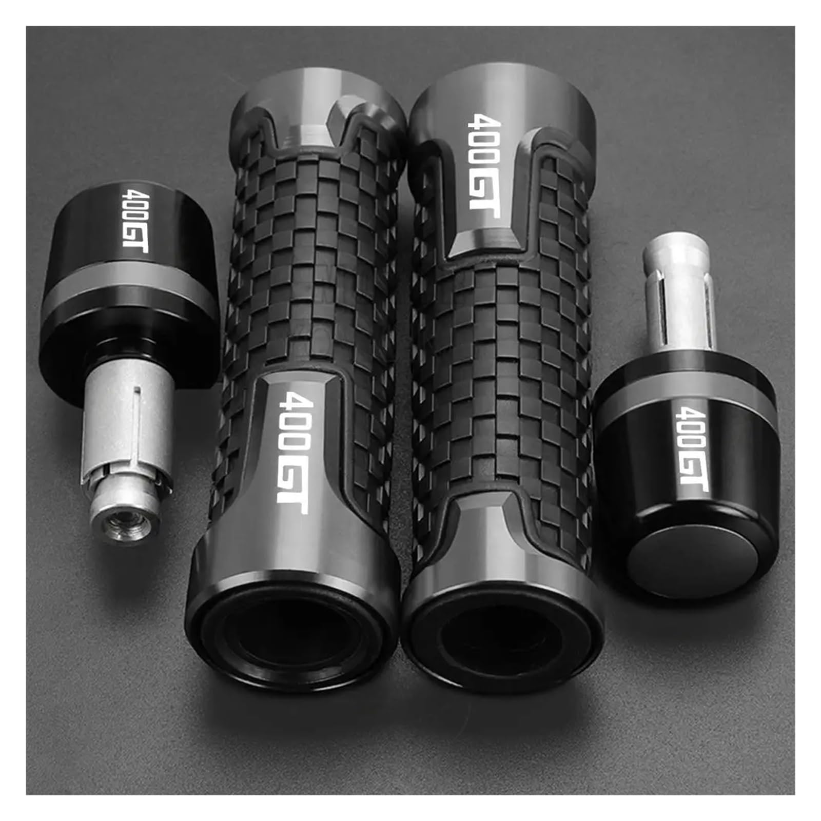 Bike Lenker Griffe Für CFMOTO CF Moto 400GT 650GT 400 650 GT 2018-2022 2023 2024 Motorrad-Lenkergriff-Enden Gewichte Anti-Vibrations-Schalldämpfer-Stecker(A Gray Gray Set) von AYCATICUNT