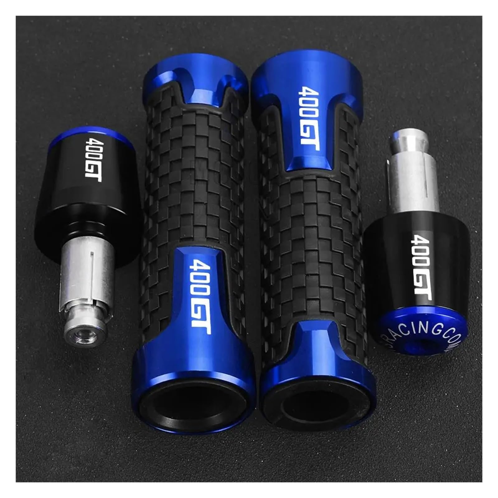 Bike Lenker Griffe Für CFMOTO CF Moto 400GT 650GT 400 650 GT 2018-2022 2023 2024 Motorrad-Lenkergriff-Enden Gewichte Anti-Vibrations-Schalldämpfer-Stecker(B Blue Blue Set) von AYCATICUNT