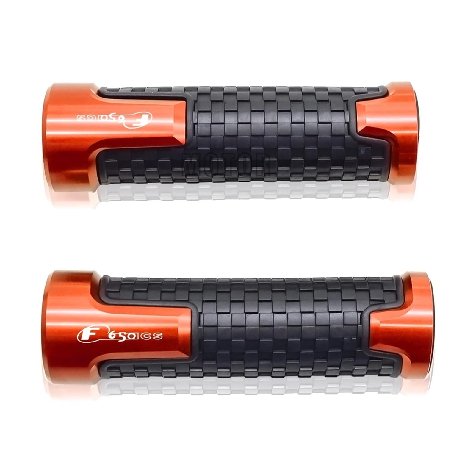 Bike Lenker Griffe Für F650CS BJ/Daker/ABS 2004-2008 2005 2006 2007 F650 F 650 CS Motorrad 7/8 "22mm Anti-Slip Griff Bar Lenker Handgriffe(Orange) von AYCATICUNT