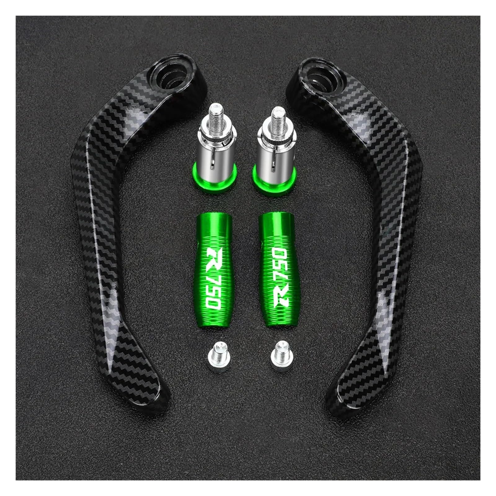 Motorrad-Handschützer FÜR SUZUKI GSXR750 GSX-R 750 2001-2024 2023 Motorrad-Lenkerbremskupplungshebel-Handschutz-Handschutz-Kit CNC(Green With logo) von AYCATICUNT