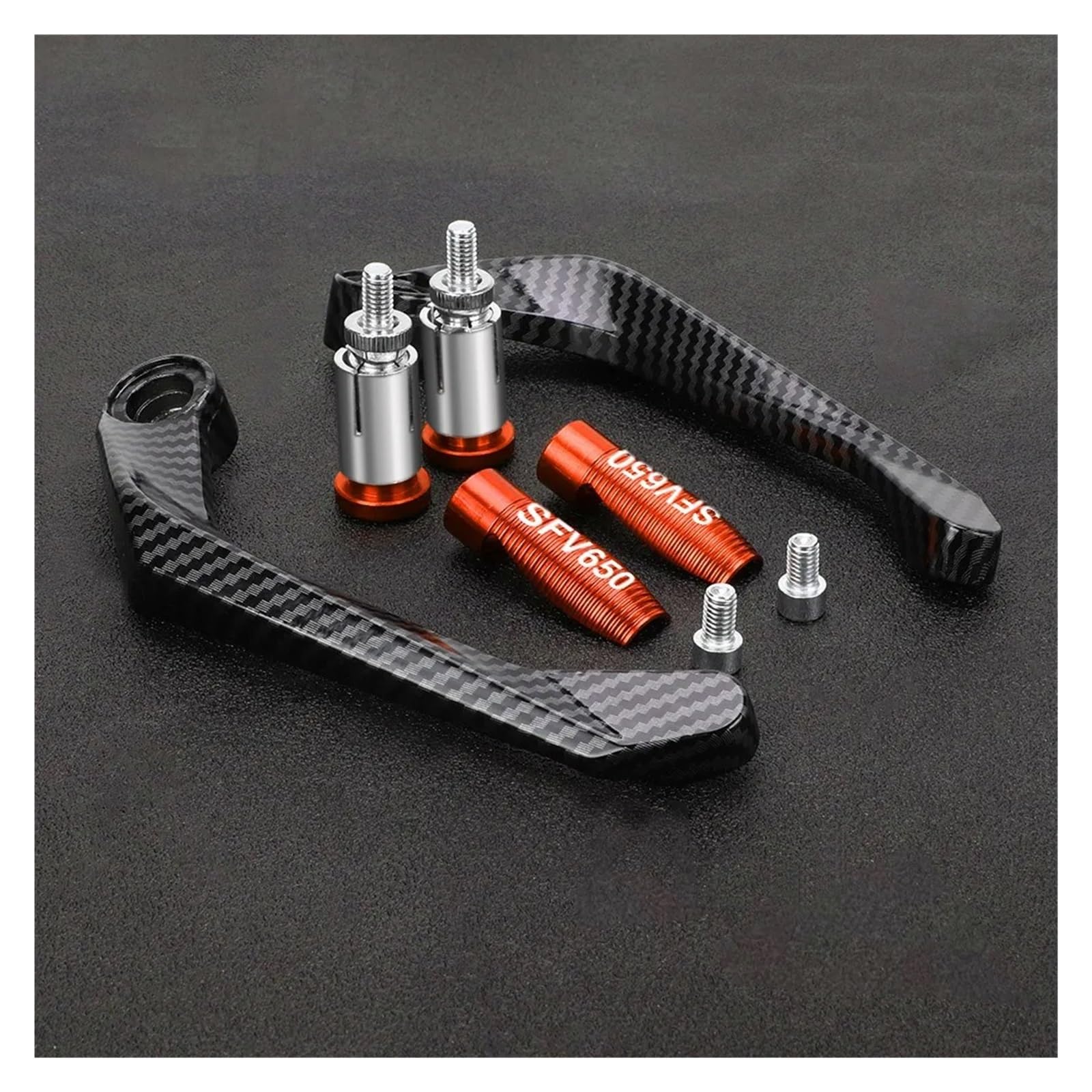 Motorrad-Handschützer Für SUZUKI SFV650 GLADIUS 2009-2016 22 Mm 7/8 Zoll SFV 650 Motorradlenker Bremskupplungshebel Handschutz Handschutz-Set(Orange With logo) von AYCATICUNT