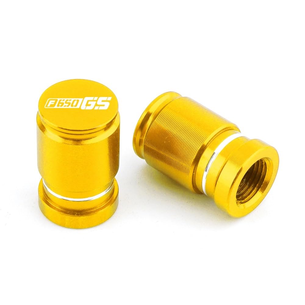 Reifenventilabdeckung Für F650GS F650GSA F650 F 650 GS Alle Jahre Motorrad Reifen Ventil Air Port Stem Abdeckung Kappe Stecker CNC Aluminium Zubehör(F650GS Gold) von AYCATICUNT