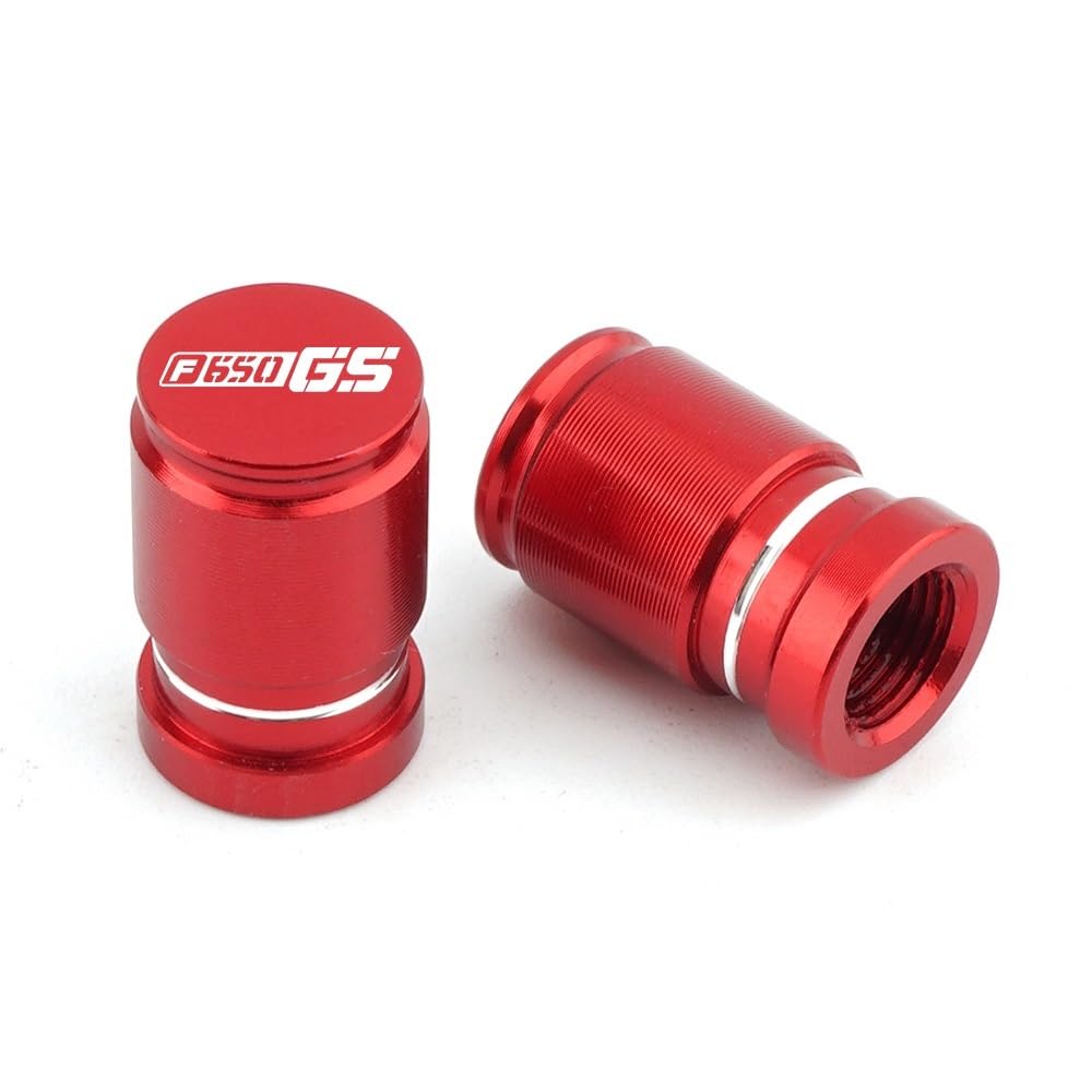 Reifenventilabdeckung Für F650GS F650GSA F650 F 650 GS Alle Jahre Motorrad Reifen Ventil Air Port Stem Abdeckung Kappe Stecker CNC Aluminium Zubehör(F650GS Red) von AYCATICUNT