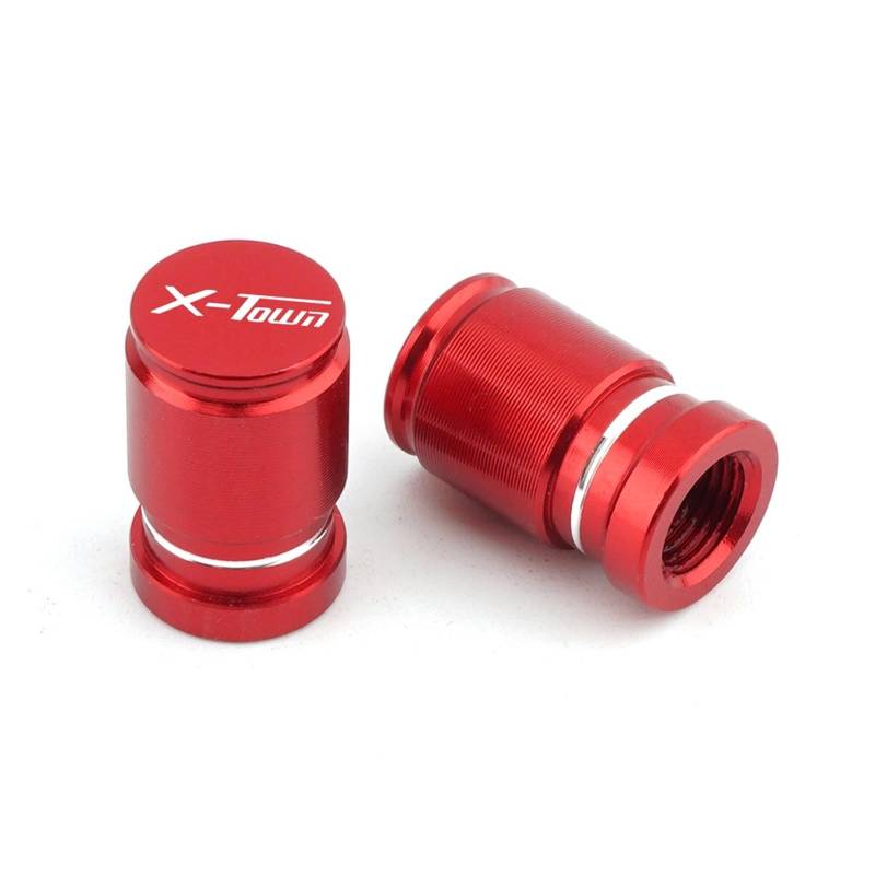 Reifenventilabdeckung Für KYMCO X-Town 125 250 300 CT125 CT250 CT300 Motorrad CNC Aluminium Zubehör Rad Reifen Ventil Stem Caps Luftdichte Abdeckung(Red) von AYCATICUNT