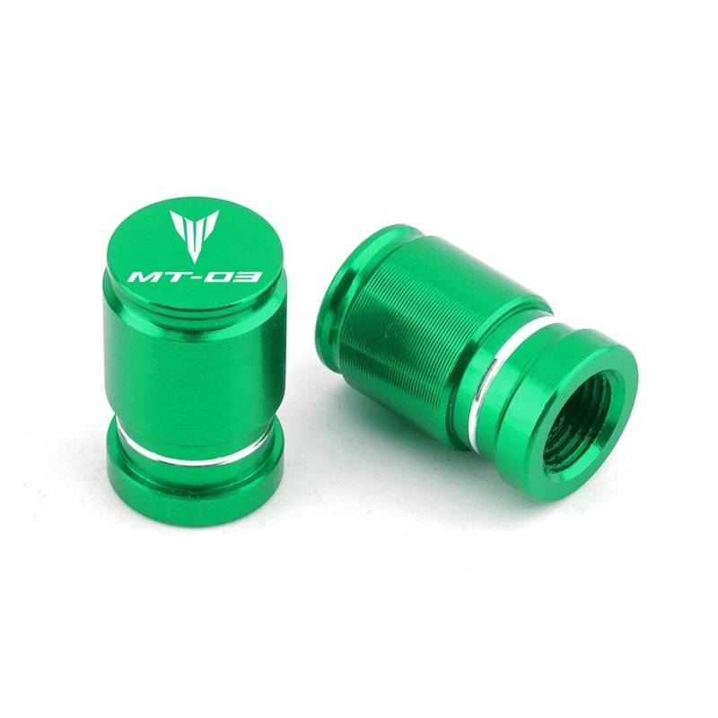 Reifenventilabdeckung Für MT-03 MT03 Mt 03 2023 2022 2021 Motorrad CNC Aluminium Rad Reifen Ventil Air Port Stem Caps Zubehör(Green) von AYCATICUNT