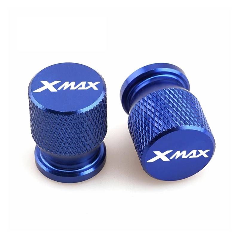 Reifenventilabdeckung Für XMAX300 XMAX400 XMAX250 XMAX125 Xmax 300 400 250 125 Xmax 2PCS Motorrad Rad Reifen Ventilschaftkappen Luftdichte Abdeckungen(Blue XAMX) von AYCATICUNT