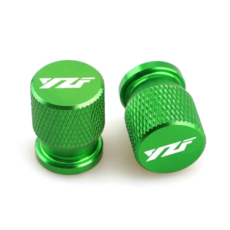 Reifenventilabdeckung Für YZF R1 R3 R6 R25 R125 R7 YZF Motorrad CNC Reifen Vorbau Luftkappe Luftdichte Abdeckung Rad Reifen Ventilkappen(Green) von AYCATICUNT