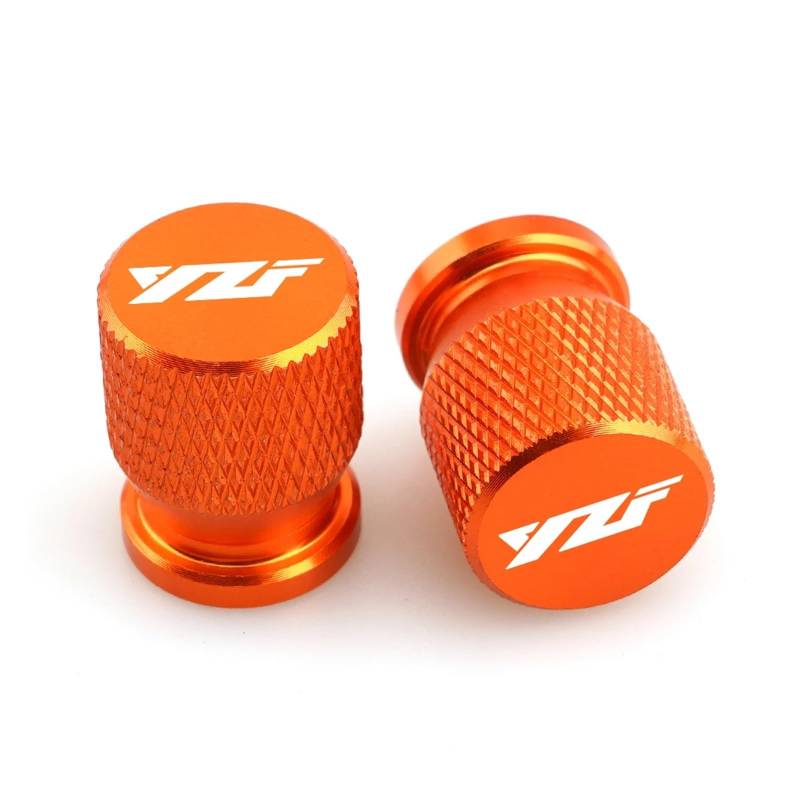 Reifenventilabdeckung Für YZF R1 R3 R6 R25 R125 R7 YZF Motorrad CNC Reifen Vorbau Luftkappe Luftdichte Abdeckung Rad Reifen Ventilkappen(Orange) von AYCATICUNT