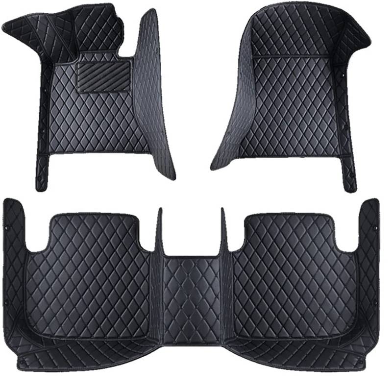 Auto FußMatten Leder FüR Nissan Cube Z11 / Z12 2002-2020, Custom FußMatte Vorne Hinten Bodenmatte VerschleißFeste Automatten Teppiche Advanced Performance Liners ZubehöR, C/Black von AYEBUD