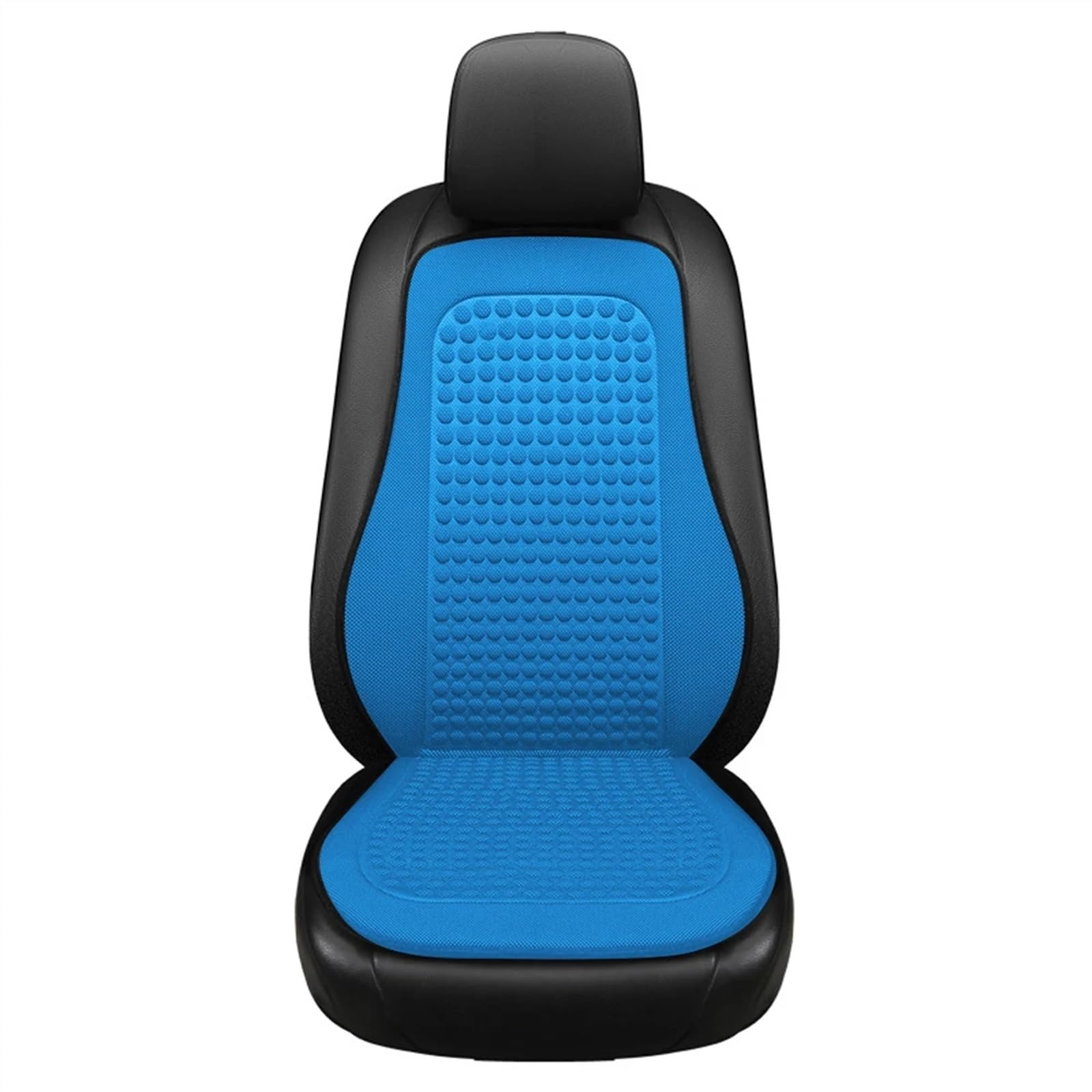 AYKANING AutositzbezüGe,Autositzschoner Sommerkühlendes Sitzkissen Atmungsaktive Autositzbezüge Bump Massage Autos Sitzbezug Universal Seat Protector Pad(Front Set Blue) von AYKANING