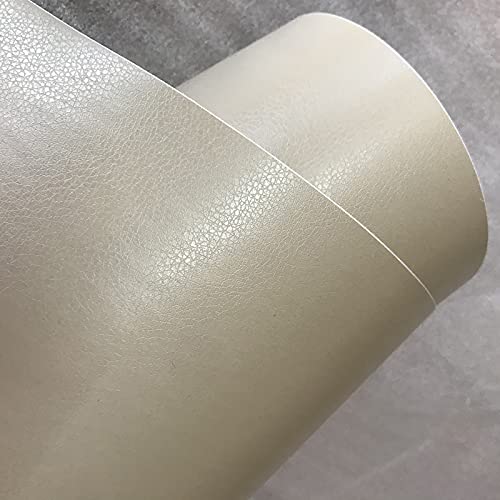 Auto Folie,Auto Folierung Schwarzes Ledermuster PVC-Klebstoff-Vinyl-Film-Aufkleber für Auto-Karosserie-Innen-Dekoration Vinyl-Wrap-Auto-Leder-Film(Beige,10cm x 152cm) von AYKANING