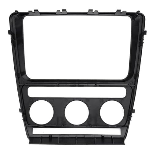 Auto Radio Blende,Radioblende Set Radio Panel Dash Fascia Plate Frame Passend für Skoda Octavia (Automatic Aircon) 2004-2010 Autoradio-Refitierung von Frame Facia-Trim von AYKANING