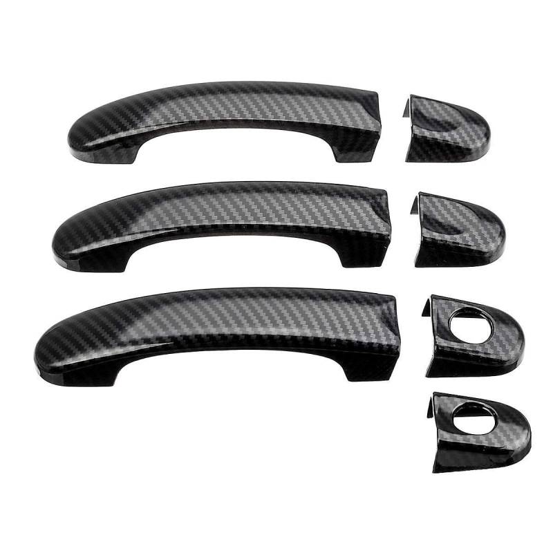 Auto TüRgriff Schale,AußEntüRgriff Abdeckung 4 Verschiedene Style 1 Set Türgriffabdeckungen für den VW-Transporter für T5 2003 2004-2015 für T6 2015-up für Caddy Van 2004-2015(7pcs Carbon Fiber) von AYKANING