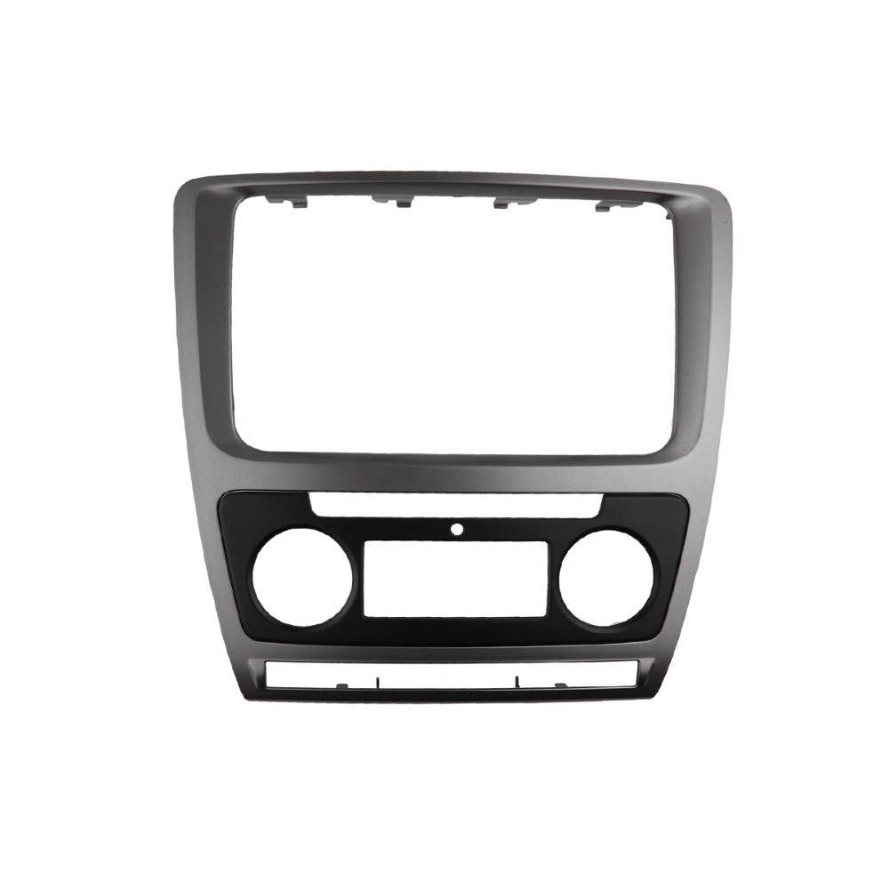 Autoradio Radioblende,Radioblende Set 2 DIN-Radio-Faszien-Fit-Fit for Skoda Octavia Audio-Stereo-Panel-Montage Installation Dash-Kit-Trennrahmen-Adapter(Auto AC) von AYKANING