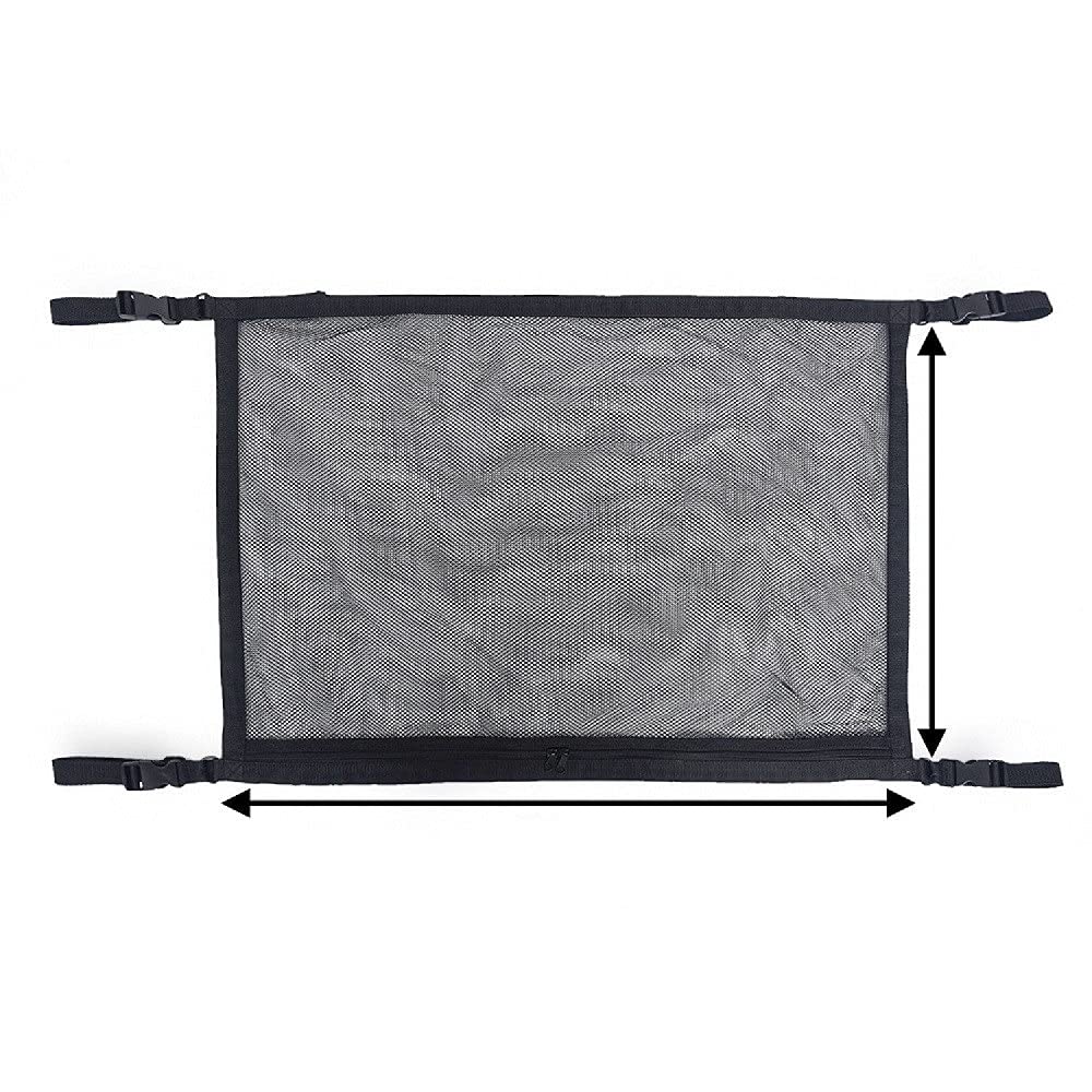 GepäCknetz Autodach,Auto Netz Dachhimmel SUV Auto Deckenaufbewahrungsnetz-Taschenauto-Dachbeutel-Innenraum-Frachtnetz Atmungsaktive Mesh-Tasche Auto-Storing aufräumen Innenausstattung(Black) von AYKANING