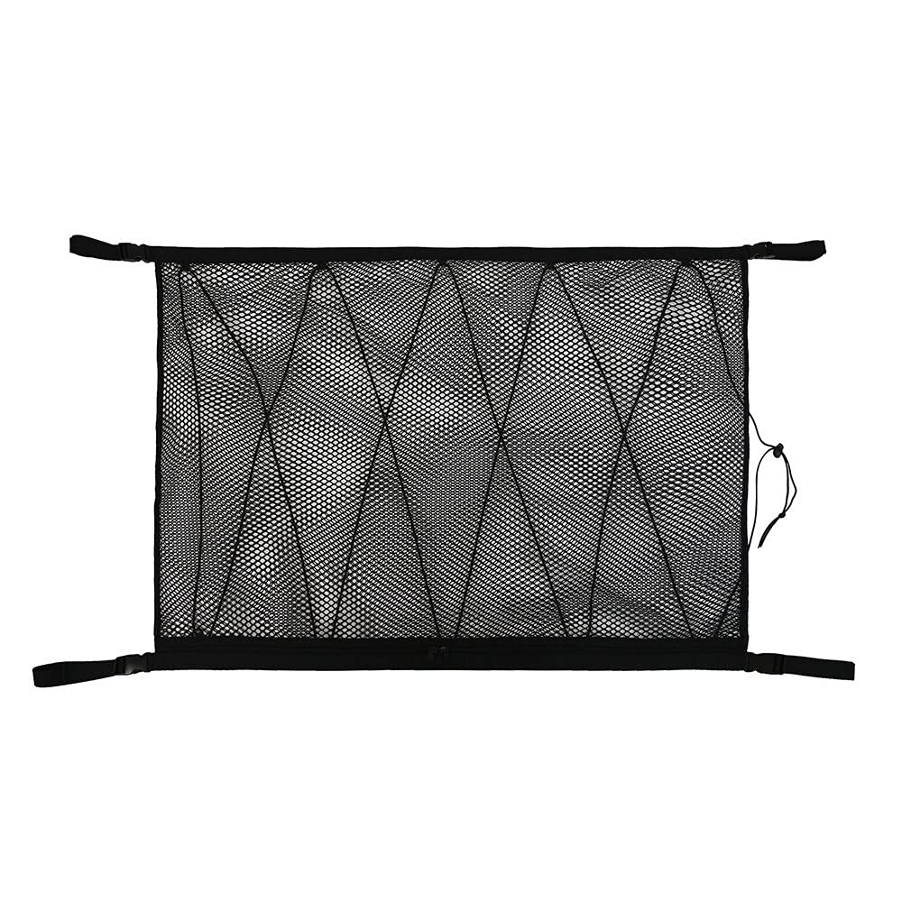 GepäCknetz Autodach,Auto Netz Dachhimmel SUV Auto Deckenaufbewahrungsnetz-Taschenauto-Dachbeutel-Innenraum-Frachtnetz Atmungsaktive Mesh-Tasche Auto-Storing aufräumen Innenausstattung(Black Upgrade) von AYKANING