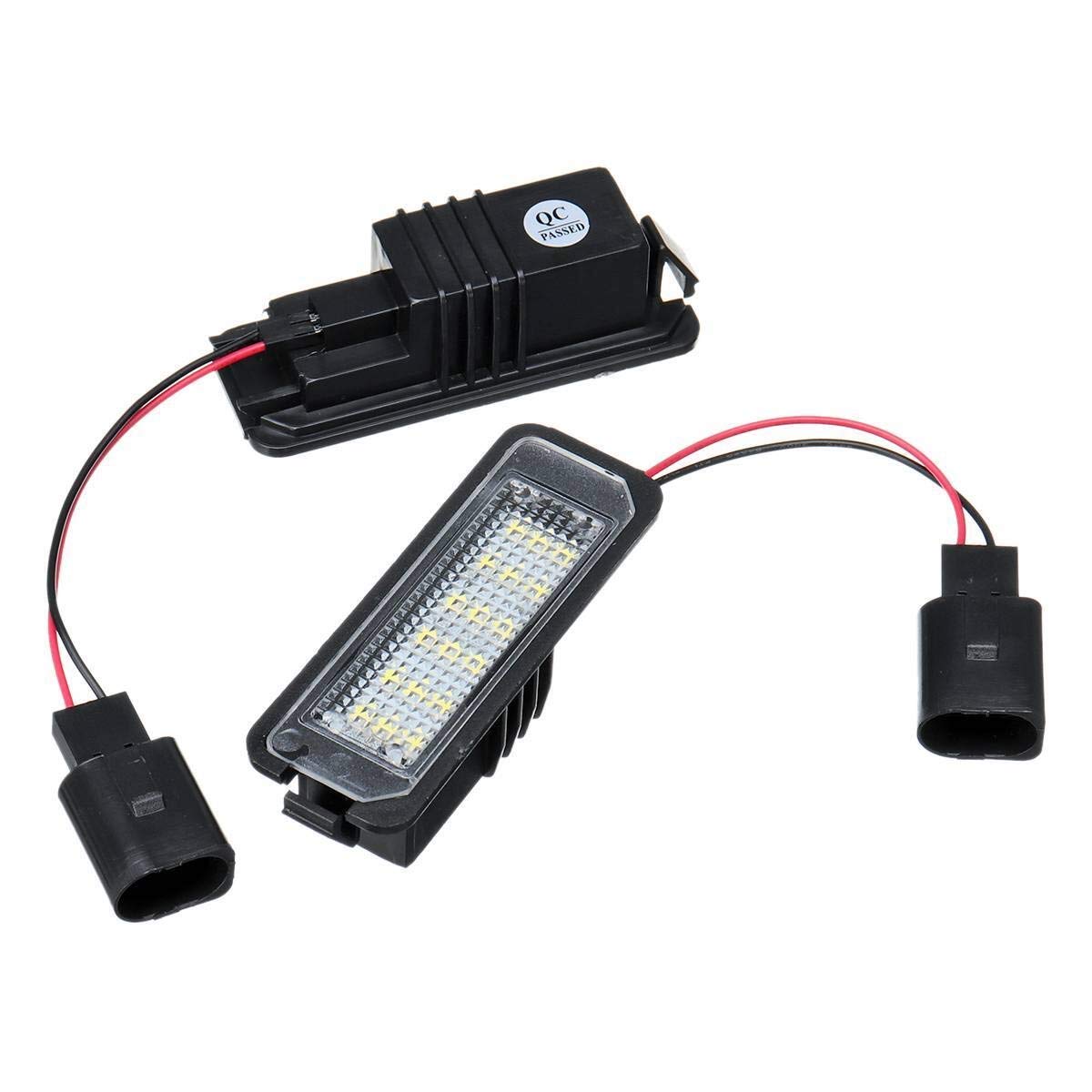 Kennzeichenbeleuchtung,Kennzeichenleuchte 2 stücke 12V 5W Nummernkennzeichen Licht Lampen for VW Golf 4 6 Polo 9N for Passat Auto Kennzeichen Beleuchtung Außenansicht von AYKANING