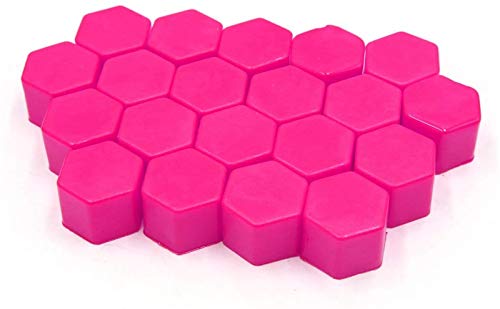 Radschraubenkappen,Radmutterkappen 20 stücke Auto Mutter 15mm 17mm 19mm 21mm Kieselgel Gel Rad Muttern Schraube Bolzen Dekorative Reifen Radreifen Schraubkappe Auto Radmutterkappen (Color : Pink, SI von AYKANING