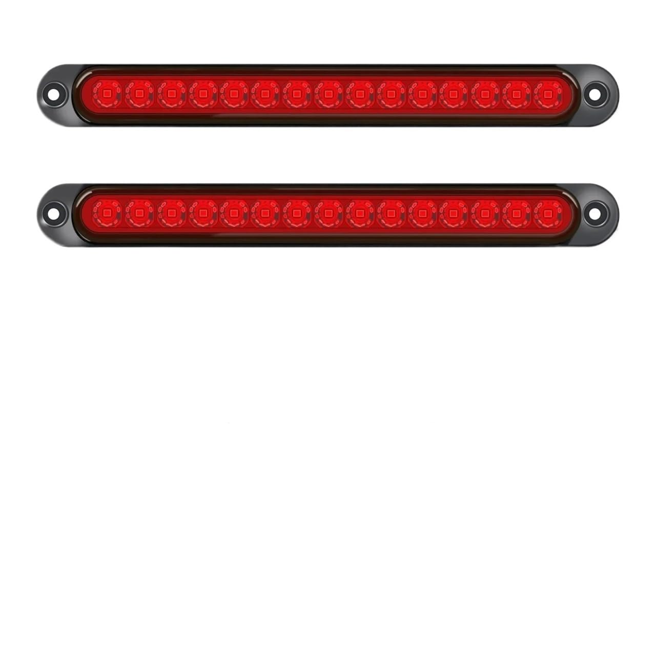 AYKNINGD Zusatzbremsleuchten，Bremsleuchte Hinten 2 STK Universal Rücklicht for Anhänger LKW Pickup - Brems-/Stopp-/Blinker 12V-24V Lichtleiste(Red 2PCS) von AYKNINGD