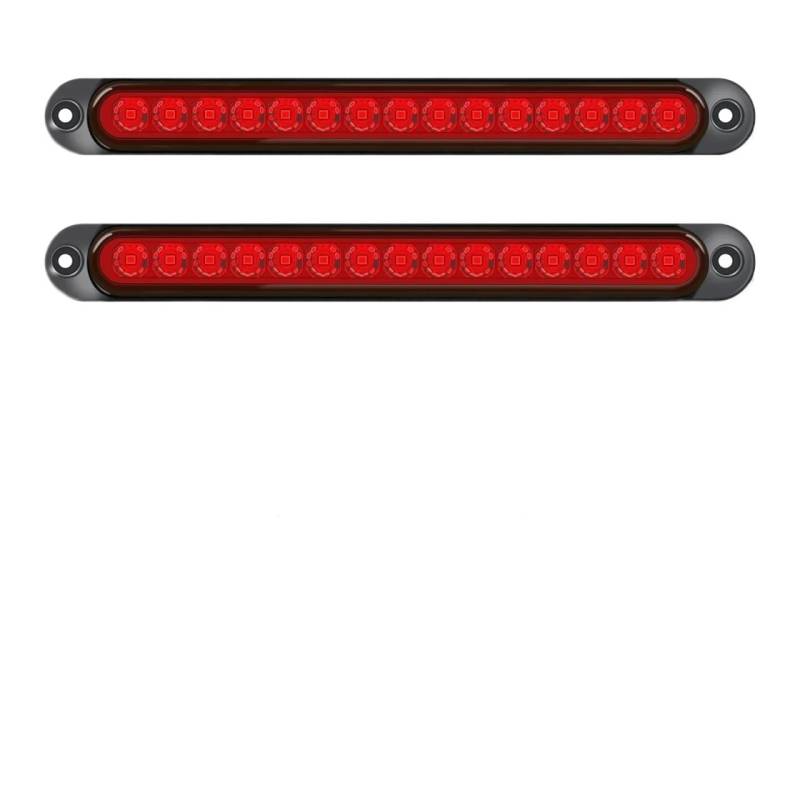 AYKNINGD Zusatzbremsleuchten，Bremsleuchte Hinten 2 STK Universal Rücklicht for Anhänger LKW Pickup - Brems-/Stopp-/Blinker 12V-24V Lichtleiste(Red 2PCS) von AYKNINGD