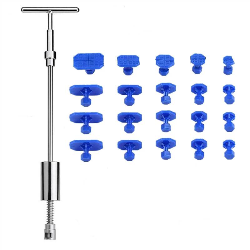 Dellenzieher，Dellen Reparaturset Auto Auto Ausbeulen ohne Reparatur Werkzeuge Puller Spurlose Entfernung Kit Slide Hammer Reverse Hammer Werkzeug Auto Körper Saugnapf/kleber Kits(Kit 3 (21Pcs)) von AYKNINGD