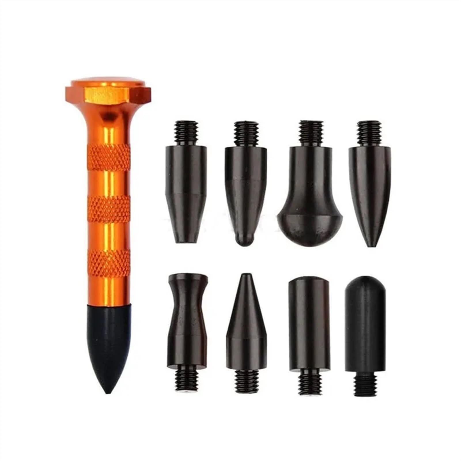 Dellenzieher，Dellen Reparaturset Auto Auto Body Dent Reparatur Werkzeug Kits Paintless Dent Entfernung Tap Down Werkzeuge Dent Gummi Hammer Auto Körper DIY Dent fix Werkzeuge(9pcs) von AYKNINGD