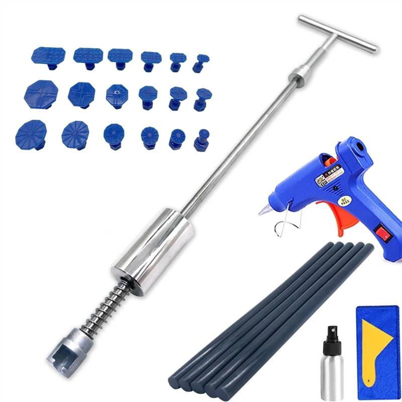 Dellenzieher，Dellen Reparaturset Auto Auto Dent Reparatur Werkzeuge Kit Slide Reverse Hammer Saugnapf Blech Auto Körper Paintless Dent Removal Puller Set Auto Werkzeuge Kit(Set2) von AYKNINGD