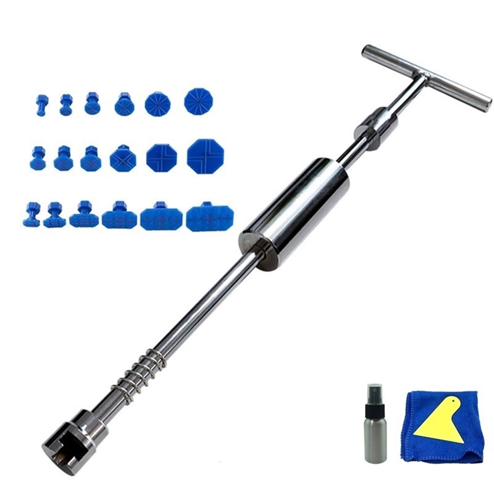 Dellenzieher，Dellen Reparaturset Auto Metallhammer, Karosserie-Dellenentfernungs-Abzieher-Werkzeug, for Herausnehmen von Brötchen, ausbeulfreies Dellen-Reparatur-Set, 18+, Saugnapf, Garagenwerkzeuge(S von AYKNINGD